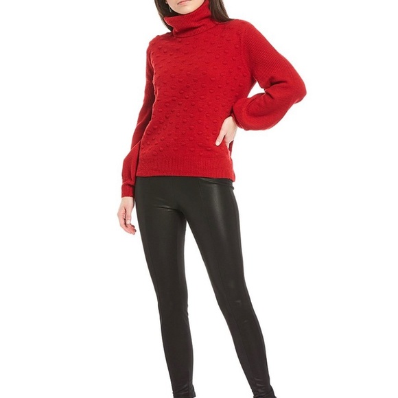 NWOT Gibson Latimer Red Popcorn polka Dot Sweater - Picture 16 of 16